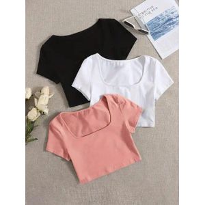 3 TOPS HAUT EN COTON