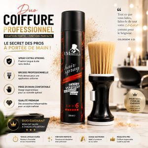 Duo Coiffure Umbrella Hair Spray Extra Strong 200 ml + Brosse de Coiffage Professionnelle