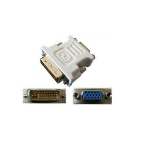 Adaptateur DVI - I DUAL LINK MALE (24+5) Vers VGA FEMELLE - Blanc