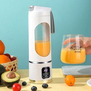 AJ  Portable Fruit Juicer Blender Haute Qualité blanc USB Charge Juice Cup 12 Feuilles Couteau Tête Manuel Outil Juicer Cup