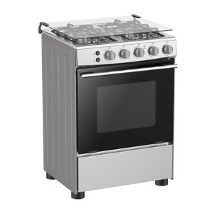 Hisense Gaziniere 4 Feux – Hfg60121X / 60X57X87Cm / Acier Inoxydable/ 220-240V/ Electric Power 25W