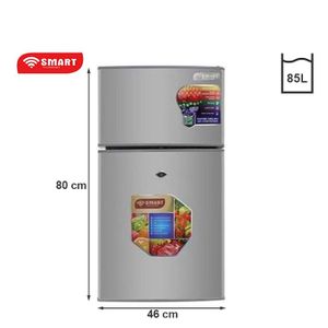 Nasco Refrigerateur 2 Battants 166 L - KNASF2-340S - Gris - Garantie 12  mois - Prix pas cher