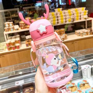 Gourde Cerf Ultra Légère pour Enfant Fille -Rose.