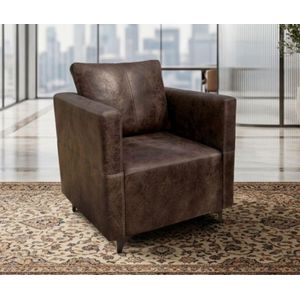 SIMO Fauteuil GAGNOA 1 places similicuir Marron PREMIUM 