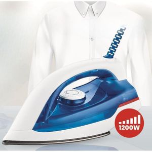 SMART TECHNOLOGY  Fer À Repasser À Sec Smart (STPFR-5103) -Bleu /Blanc- Semelle Anti Adhésive /1200W/ Garantie 12 Mois.