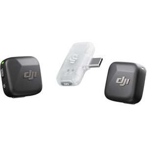 Dji Mic Mini (2 TX + 1 Mobile RX), Wireless Lavalier Microphone for iPhone 17/16/15 & Android/PC/Tablet