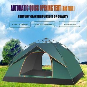 Tente étanche portable, camping en plein air, randonnée, tente à double paroi - Vert