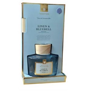 Importé de France, 200 ml parfum. Diffuseur de parfum maison bâtonnets . Boite de cadeau, senteur LINEN and BLUEBELL ( lin et jacinthes bleus). Importé de France.