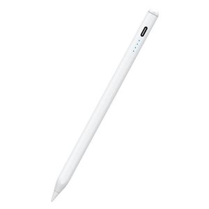 Stylet tactile pour iPad, recharge USB-C avec capuchon, rejet de la paume, fixation magnétique, pointe POM remplaçable, écriture fluide, indicateur LED de batterie, compatible avec iPad 2018 et modèles récents, 1 pointe installée + 2 pointes offertes