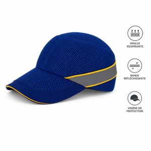 Casquette de sécurité anti-choc respirante avec coque de protection