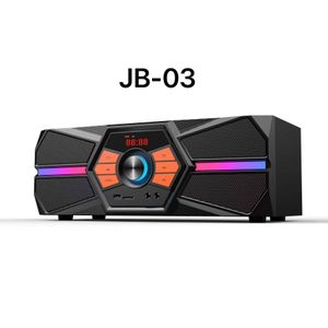 ALiTOP Enceinte Bluetooth JB-03 Haute Puissance avec Éclairage LED RGB – USB, TF, FM et Entrées Micro