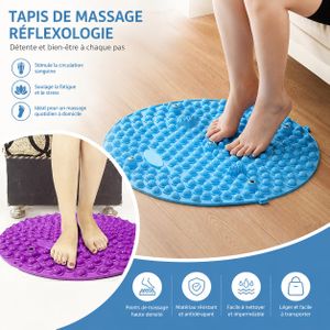 2 Tapis de Massage Réflexologie des Pieds – Tapis de Massage Plantaire Antidérapant