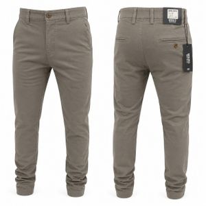 Pantalon Chino Ajusté 100% Coton Pour Homme - Gris