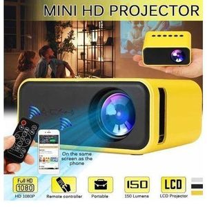 YT500 Mini Vidéoprojecteur LED 3D 1080P 4K - Jaune/Noir
