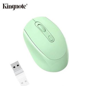 Kingnote 2.4G Rechargeable Wireless Mouse Bluetooth 2 Modes-green