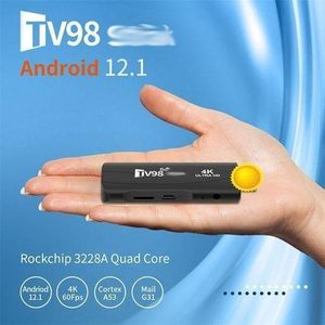 TV98 Décodeur Rk3228A Android 12 4K HD Double Bande WiFi5G TV BOX - 2+16G