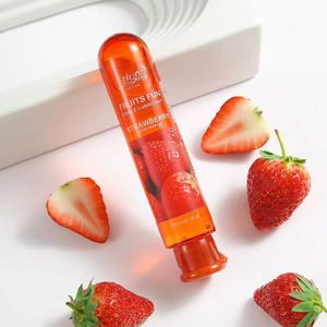 Sans Nom Lubrifiant intime fraise , Lubrifiant Fruité Comestible, Lubrifiant pour Adultes , Lubrifiant à eau