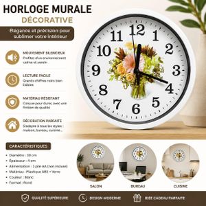 Horloge murale ronde decorative