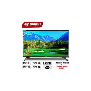 Smart TECHNOLOGY TV LED 43 Pouces Full Option - Décodeur Intégré + Support Mural - Garantie 24 Mois