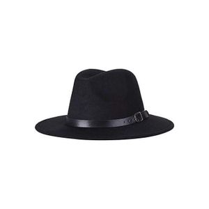 Bamboopack Chapeau Fedora Rétro élégant à Large Bord Avec Boucle De Ceinture