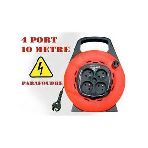 Rallonge Enrouleur 4 PRISE 10M