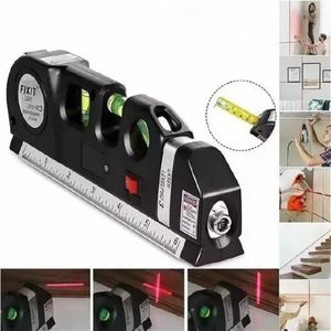 Niveau laser à laser pour usage domestique, règle de mesure et outil de mesure tréteaux à trois en un - Noir