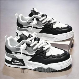 Baskets pour homme – Chaussures de skate décontractées à semelle épaisse, à lacets – Chaussures tendance et polyvalentes