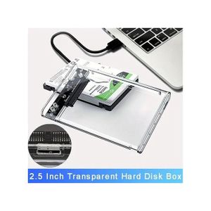 Boîtier De Disque Dur USB 3.0 2.5 Pouces SATA HDD, Coque Avec Câble De Boîtier De Disque Dur 5Gbps, Support 2 To UASP-