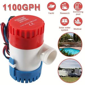 Pompe à eau portable 1100GPH, adaptée au camping, au camping-car, aux activités de plein air, aucune batterie requise