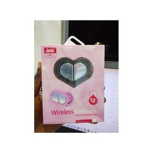 Écouteurs sans fil pour femme rose 