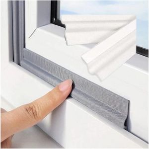 Joint d'étanchéité autocollant de 10 mètres pour portes et fenêtres - ruban isolant en plastique durable, résistant à la poussière et au bruit - Gris
