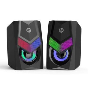 Hp Baffles D'ordinateur 2 haut-parleurs en bois Prime USB