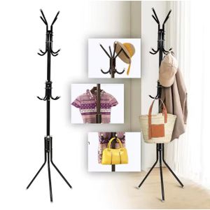 Porte-Manteau Arbre en Métal – Support Vertical pour Vestes, Chapeaux & Sacs – Penderie d'Entrée à 12 Crochets – Structure Stable avec Pieds Antidérapants – Design Moderne