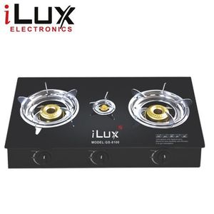 ILUX : Cuisinière - Gaz 4 Feux LX-40W - 50x50 Cm - Blanc