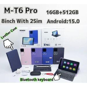 Atouch M-T6 - Tablette Professionnelle 5G - 8 Pouces - 2 SIM - 12GB RAM + 512GB ROM - Android 15.0 - 5000 mAh – Clavier et Souris Bluetooth inclus