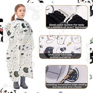 Cape De Coiffure Enfant Professionnel Ajustable - Blanc 