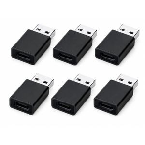 Lot de 6 Adaptateurs USB-C Femelle vers USB-A Mâle