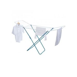 Generic Séchoir à Linge Pliable 3 Niveaux Réglables Avec Roues + Pinces à  Linge Offert - Bleu - Prix pas cher