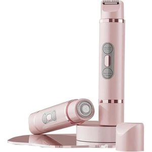 Rasoir à double tête réglable pour femme, appareil d'épilation intime - Rose