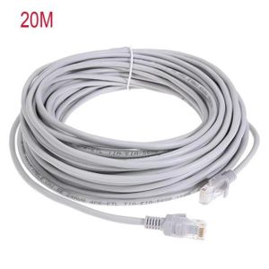 20M câble Ethernet de haute vitesse Cat5e RJ45 câble de cordon de patch d'ordinateur d'enrutador de LAN rouge