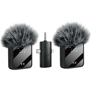 Microphone F11-2 sans fil 3 en 1 pour Téléphone et Ordinateur
