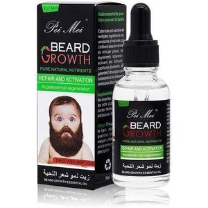 Kit 4 En 1 Pousse Barbe Rapide Huile + Crème + Shampoing + Roller
