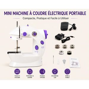 Article  Mini Machine à Coudre Électrique Portable - Double Vitesse avec Éclairage LED