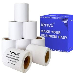 Lenvii Étiquette Thermique - 50*30*250PCS - 4-proof 8R - Blanc