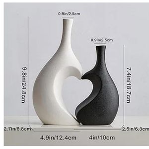 Vases Décoratifs Abstraits Silhouette Cœur – Style Scandinave