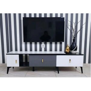 Meuble De table tv moderne et extensible haut vitré