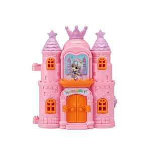 STY Enfants maison de poupée jouet cuisine Playset château rose maison de poupée cuisine jouet pour enfants 3+