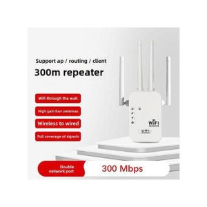 Repetiteur Wifi Sans Fil-300Mbps 2.4GHz-Blanc