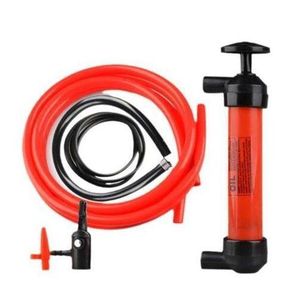 Kit De Pompe De Transfert De Liquide De Carburant à Siphon - Pompe à Essence, à Huile, à Liquide Et à Air Manuelle Multi-usage - Outil Manuel D'urgence De Voyage Rouge Pour Véhicule Et Voiture