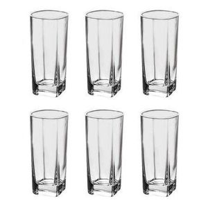 VERRE LOT DE 6 VERRES À EAU & jUS TRANSPARENTE
